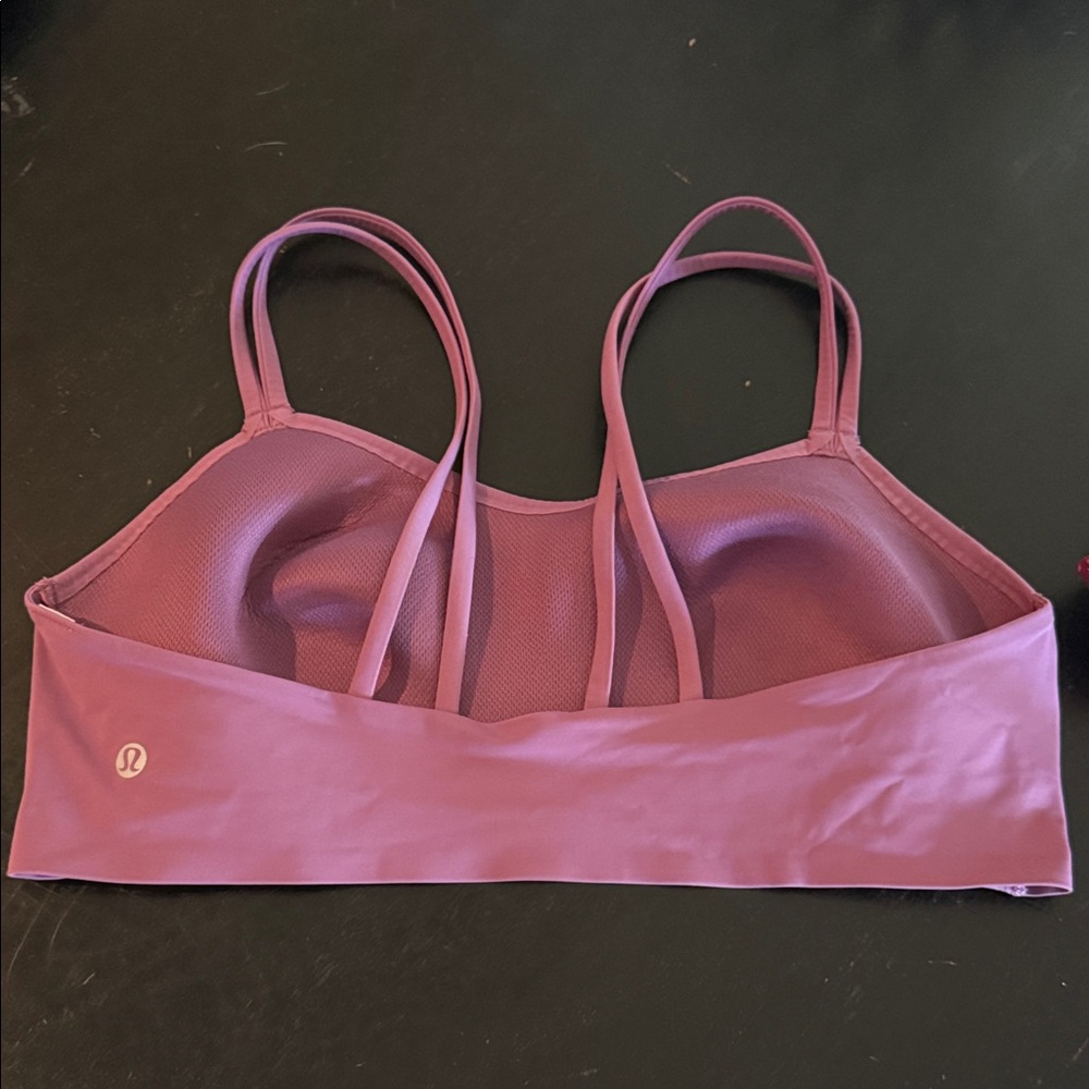 lululemon athletica Mauve Double-Strap Mesh Back Sports Bra